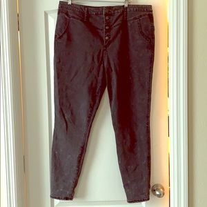 Gray high waisted jeans